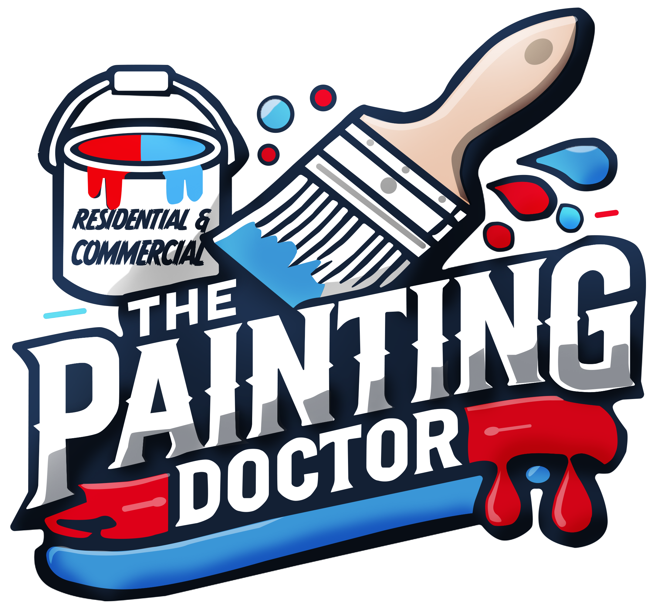 Professional painter logo of The Painting Doctor, highlighting expertise in residential and commercial painting in Sterling, IL