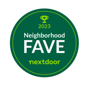 Neighborhood Fave Nextdoor badge awarded to The Painting Doctor, highlighting our outstanding painting services in Sterling, IL.